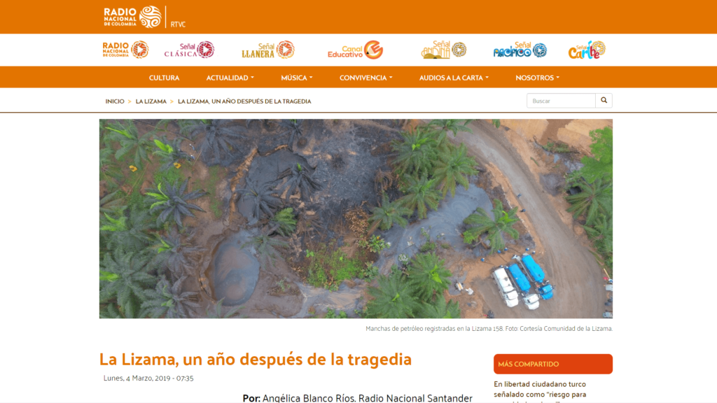 Ecopetrol deberá responder por grave daño a los recursos naturales en Pozo La Lizama 158.