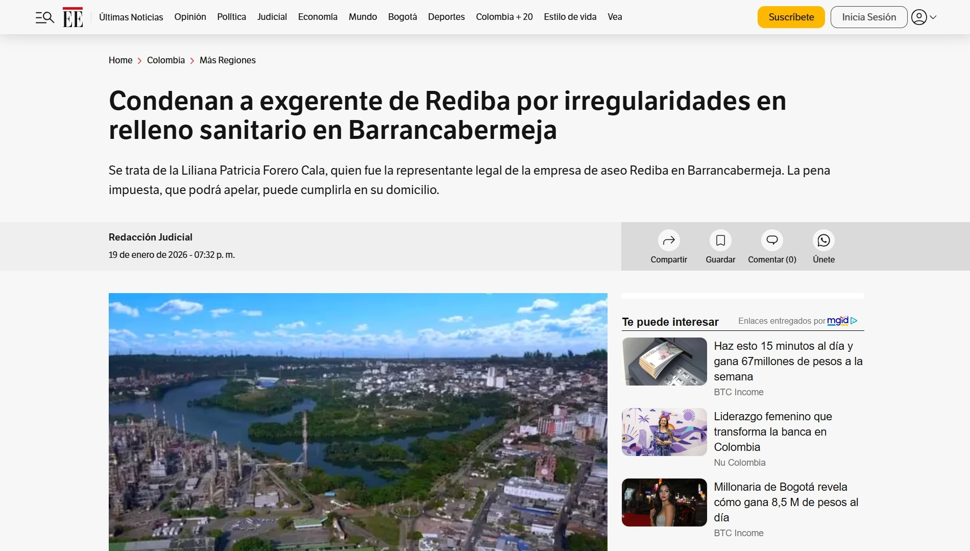 Condena por irregularidades en relleno sanitario de Barrancabermeja: un precedente para la justicia ambiental