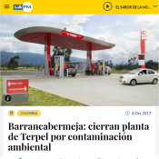 La FM - Cierran Planta de TERPEL en Barrancabermeja